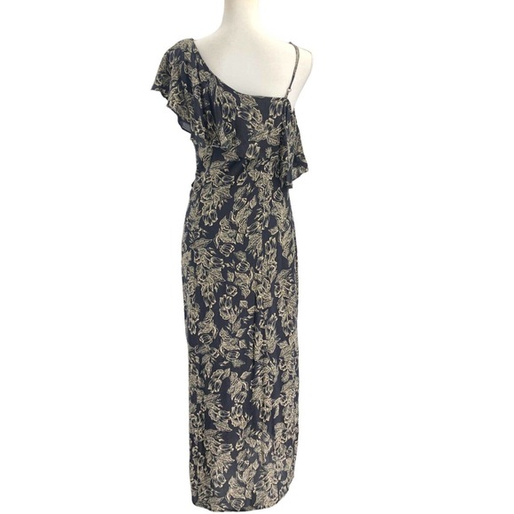 Amuse Society Womens Size Small Midnight Flower One Shoulder Maxi Dress - Picture 4 of 10
